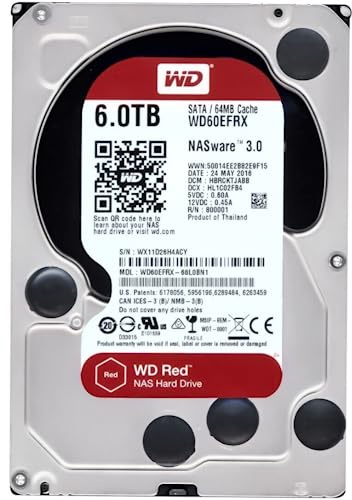 Western Digital WD60EFRX 6TB SATA 64MB 3,5 HD Rojo