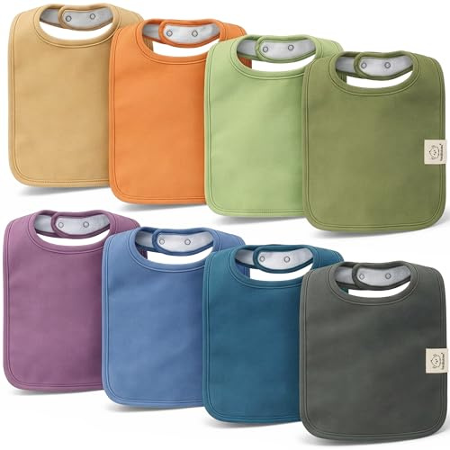 Lot De 8 Bavoirs Bio Pour Bébé - Garçons, Filles, Tout-petits, Nourrissons - Bavoirs En Coton (Cruise)