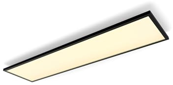 Philips Hue White Ambienca Aurelle Panelleuchte, schwarz inkl. Dimmschalter, 120x30cm, alle Weißschattierungen, steuerbar via App, kompatibel mit Amazon Alexa (Echo, Echo Dot)