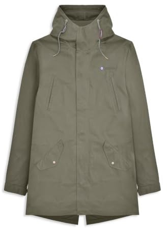 Lambretta Mens Resistant Parka Jacket Khaki XL