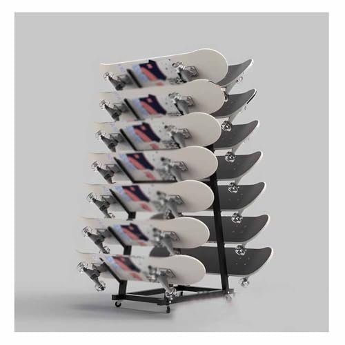Bodenstehendes Snowboard-Gestell, Snowboard-Aufbewahrungsgestell aus Metall, Skateboard-Ausstellungsständer, Garagen-Snowboard-Aufbewahrungsorganizer für Skier/Roller, Garage/Geschäft (55 x 30 x 88