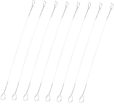 Garneck 8pezzi Filò Per Affettare Formaggio in Acciaio Inossidabile Filo Di Ricambio Per Tagliare Formaggio e Burro Utensile Portatile e Frutta