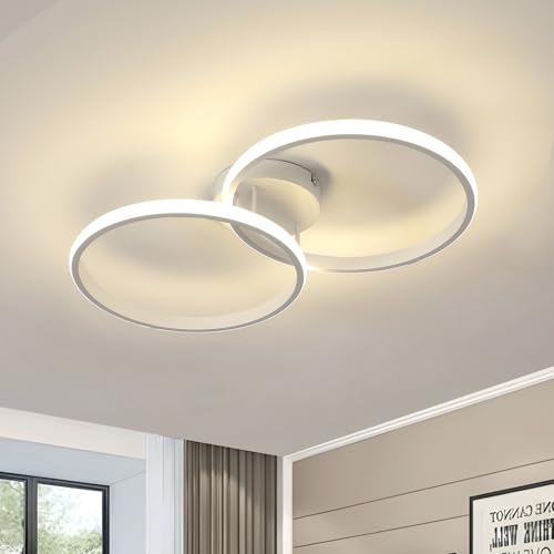 Toolight Plafoniera LED Soffitto, 42W 4725LM Lampada da Soffitto Rotondo Moderna, Plafoniera Camera da Letto in Acrilico per Soggiorno Cucina Corridoio, 54CM Bianco Naturale 4500K