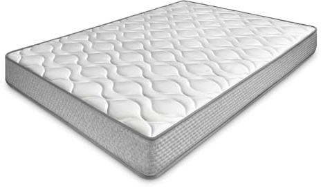 amuéblate online - Colchón Viscoelástico Carla (Doble Cara) Multicapa con Firmeza-Dureza Media-Alta, Altura 21cm, Antiácaros, Antibacerias e Hipoalergénico, 135 x 190