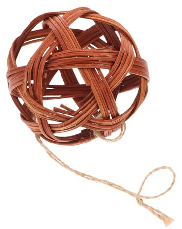 YARNOW Rabbit Chew Grass Balls and Bunny Chew Toy Set Wicker Molar Ball Natural Grass Rack for Small Pets Cage Accessories Guinea Pigs Rabbits Chinchillas Teeth Grinding