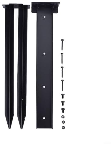 ZYNCUE Kit de réparation d'ancrage de poteau de clôture en acier robuste pour support de boîte aux lettres de clôture en bois (1 pièce)