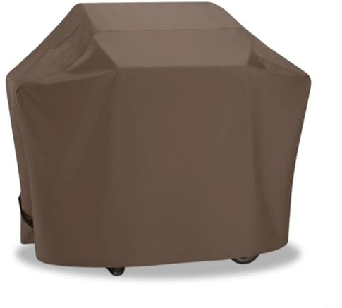 Cubierta de tela Oxford para barbacoa, impermeable, para exteriores, 80 x 66 x 100 cm, fácil de limpiar, resistente a la intemperie, para terraza, patio, jardín, marrón