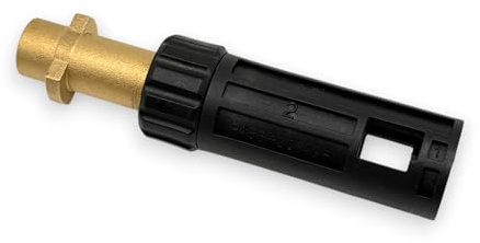 Bajonettadapter för Lavor Kew Nilfisk Alto till Kärcher K-serien – kontakt för lansar och tillbehör – kompatibel med Kärcher högtryckstvättpistol – robust adapter av plast/mässing