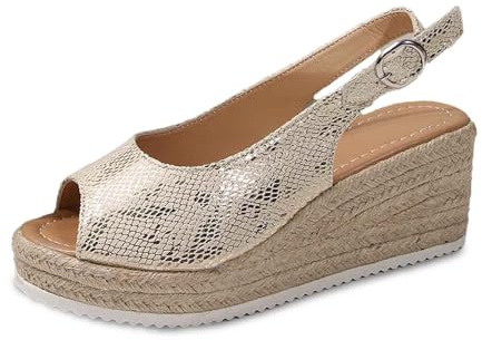 Sandalias Mujer Plataforma Sandalias Mujer Comodas Con Negras Sandalia Cuñas Doradas Calzado Cuña Zapatos Comodos Yute Plateadas Playa Plantilla Extraible Vestir 37 Plata Juveniles De Verano Piel