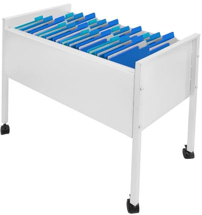 Chariot de classement à roulettes pour dossiers suspendus, armoire à dossiers suspendus, armoire à dossiers suspendus, en métal, pour bureau et bureau à domicile (70 x 37 x 60 cm)