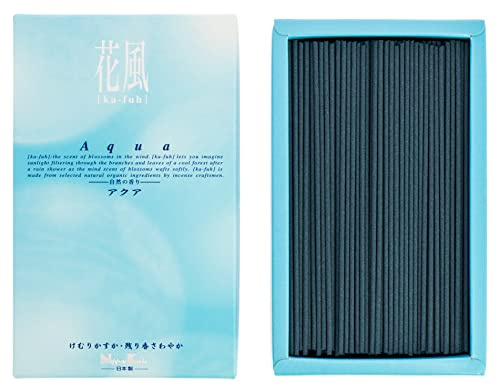 Nippon Kodo Incenso giapponese Ka-fuh Aqua, grande scatola di incenso, incenso con poco fumo
