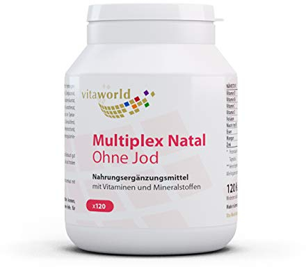 3er Pack Vita World Multivitamin Natal ohne Jod 3 x 120 Kapseln Vegan Apotheker-Herstellung