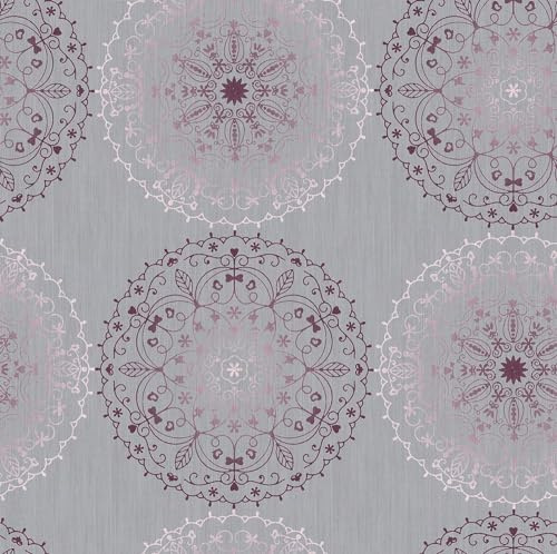 d-c-fix tovaglia cerata – Charlene grigio 110 cm x 140 cm rettangolare