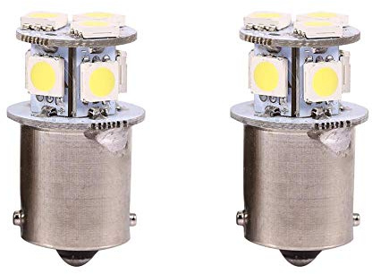 Aramox Lámpara Led R5W 2pcs 1156 LED Bombilla de Freno de Coche R5W 5050 8SMD LED Luces de Coche Bombilla Luz de Cola Bombillas Señal de Respaldo Intermitente 12 V