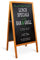 Pizarra Caballete Madera de Tiza Magnetica: Cartel Pizarras Negra Pie de Doble Cara de Menu Pizarra Vintage de Publicidad para Bar Hosteleria Restaurante 100 x 50cm - Color Madera
