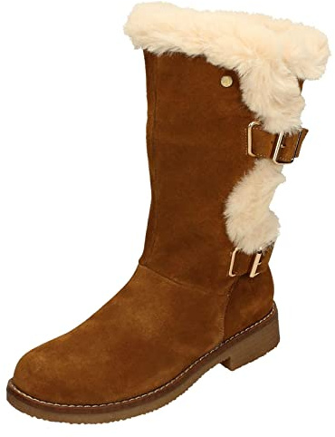 Hush Puppies Women's Megan Mid Calf Boot, Tan, 6 UK