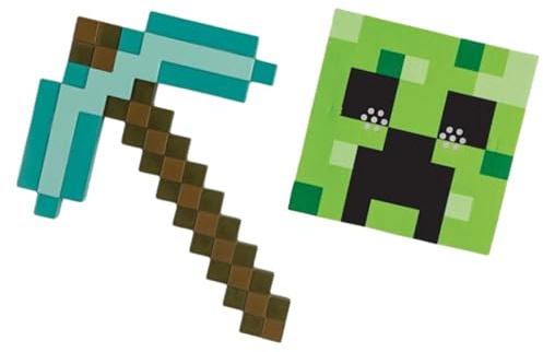 Accessorio Minecraft Pickaxe & Mask, Disguise, Utile e con Design Dettagliato, Taglia Unica Bambini