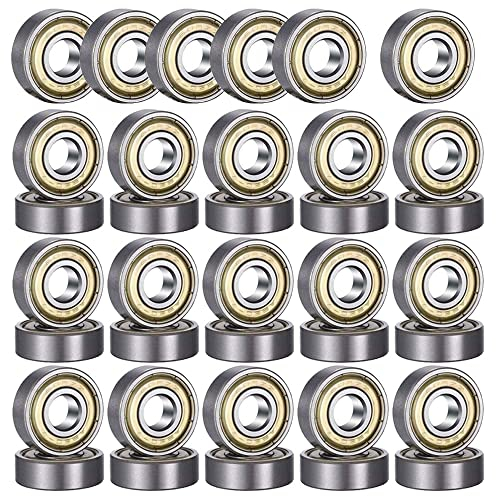 Lot de 36 roulements à billes 608 ZZ Double Shielded Miniature pour skateboards, scooters, rollers