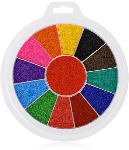 Prasacco Stempelkissen Bunt, 13 Farben Stempelkissen Kinder Ungiftige Abwaschbar Finger Stempelkissen Scheiben-Stempelkissen für DIY Geburtstagsgeschenke und Kunsthandwerk, Malerei