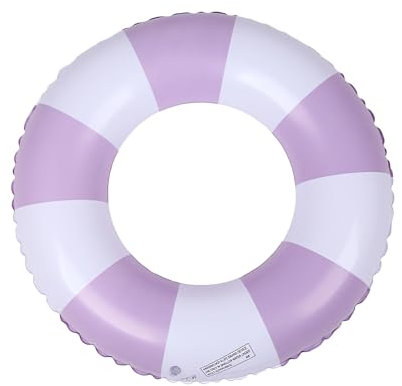 Anello di nuoto gonfiabile, Vintage a Righe Ciambella Salvagente Gonfiabile, Salvagente Adulti in PVC con Valvola d'Aria, Anelli Gonfiabili Piscina Galleggiante, Aiuto al Nuoto ﻿ (viola)