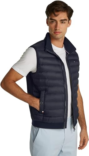 Tommy Hilfiger Chaleco Hombre Mix Media Acolchado, Azul (Desert Sky), XL