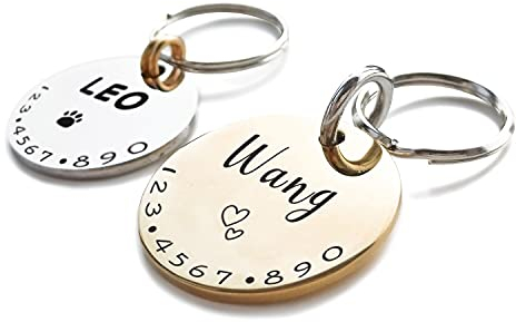 Hundemarke Für Kleine Begleiter Mit Schönen Symbolen Zubehör Halsband Name Graviert Kette Verlustschutz Messing Anhänger