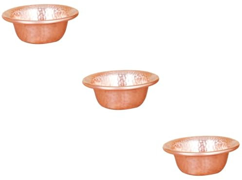 MAGICLULU 3 Pièces bol d'eau Coupe d'offrande pour le temple coupes d'offrande du temple bol d'offrande d'eau tasse tibétaine tasses d' bénite calice bouddhiste sacré Cuivre