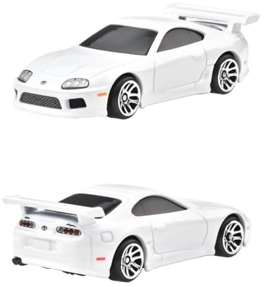 Hot Wheels Fast and Furio Brian O'Conner Auto Toyota Supra Blanco Modelo a Escala 1:64 – Longitud 7 cm – JBY33
