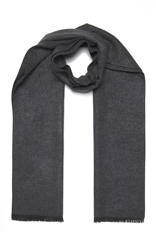 PIERROT Echarpe Homme Hiver Douce et Chaude - Echarpe d’Hiver Premium Matière Douce et Souple - Garantie à vie (Gris Foncé)
