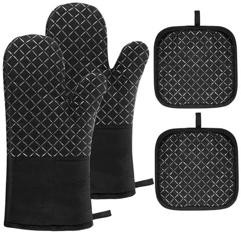 Oven Gloves, 1 Pair Oven Mitts, Oven Gloves Heat Resistant
