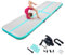 Aufblasbare Air Matte Tumble Track, 3m 4m Tumbling Matte Turnmatte, 10cm hoch rutschfeste Gymnastikmatte für Zuhause, Outdoor, Fitness, Yoga, Training, Cheerleading, Wassersport(Grün,400x100x10cm)