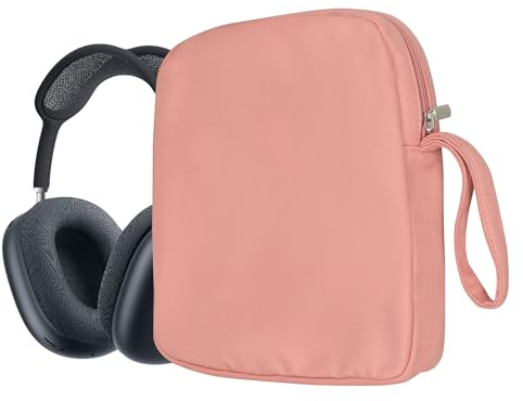 kwmobile Hörlursväska för Over Ear-hörlurar kompatibla med Apple AirPods Max-fodral – Fodral för hörlurar – resefodral – dammrosa