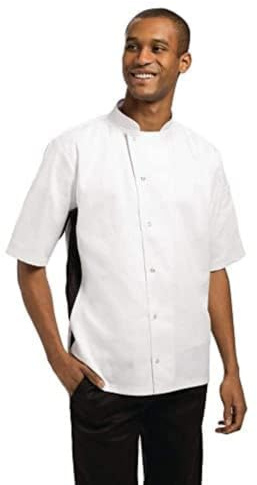 Whites Nevada Chefs Jacket White with Black Contrast - Size L