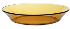 Duralex - Plato de Vidrio Hondo Lys Ambar, 19,5 cm, 6 unidades