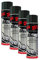 Kwasny 4 bombes de peinture - Carrosserie voiture - Racing - Noir brillant - 500ml