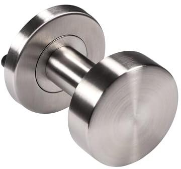 JUVA Par de rosetas de acero inoxidable mate para puertas interiores de la marca Par de pestillos para inodoros F100582. Incluye material de fijación de acero inoxidable. 1 par