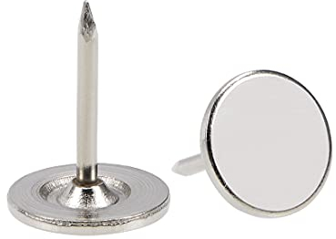 sourcing map 50Stk.Polsternagel 11mmx15mm Flachkopf Möbelnägel Silber