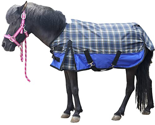 LEAFOREST 600D poliestere impermeabile cavallo pony tappeto, blu, 99,1 cm