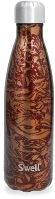 S'well Original Water Bottle, Burgundy Swirl, 500ml/0.5L. Triple-Layered Vacuum-Insulated Drinks Bottle Keeps Coffee, Tea and Drinks Cold and Hot