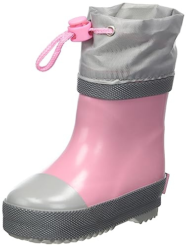 Playshoes Stivali da pioggia unisex per bambini, con mezza gamba, foderati, Colore: rosa., 22 EU