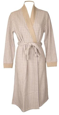RAGNO Vestaglia da camera donna calda e morbida incrociata con cintura cotton eco pile punto milano invernale articolo DM13NR, 606F Fnatasia pristine, 50
