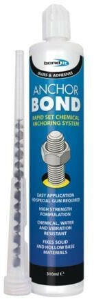 Bond It Polyester Anchor Resin Anchor bond Rapid Set Construction Adhesive Bolts Stud Wall ties Starter Bars Screws (310ml)