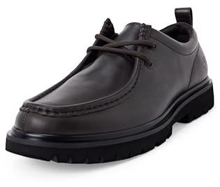 Calvin Klein Uomo Scarpa da Barca Hybrid Apron Laceup Elegante, Marrone (Dark Brown/Black), 45