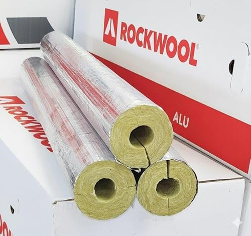 Original rörisolering, rockwool 800, aluminiumlegerad, rörskål, stenull, 15 x 20 till 114 x 50 (22 x 40 – 13 m/1 kartong)