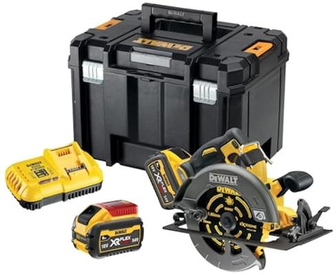 DEWALT - Kreissäge 190 mm 54 V XR FLEXVOLT + 2 Akkus 9 Ah + Ladegerät + Koffer TSTAK VI - DEWALT - DCS578X2-QW