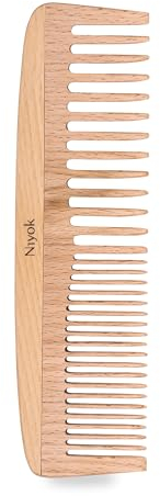 Niyok® Frisierkamm aus Holz • Holzkamm aus heimischem Buchenholz • Haarkamm aus Holz • Für alle Haartypen • Feine & grobe Zahnung • Handlicher Taschenkamm • Nachhaltig & plastikfrei