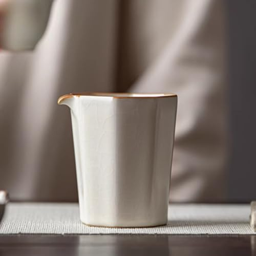 LEEDJUINE Kinesisk stil retro Ru ugn rättvis kopp, 180 ml 6,6 uns, keramik te dispenser te ceremoni tillbehör
