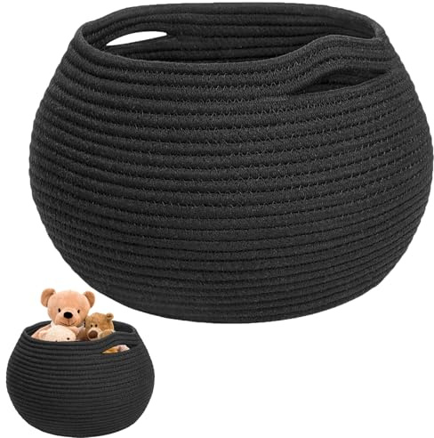 Cesta Almacenaje Juguetes, Cestas De Almacenamiento De Cuerda De Algodón, Cesta De Almacenamiento De Cuerda De Algodón De Juguete, Adecuado para Cestas De Almacenamiento De Ropa, Juguetes y Libros