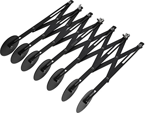 Cuchillo para masa de acero inoxidable, cortador de pizza extensible con rodillo de repostería de múltiples ruedas, cortador de ancho ajustable para masa de pizza y pasta, tuerca d (7 rondas)