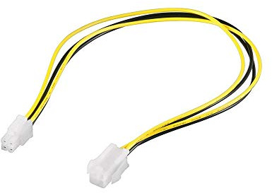 Goobay 51359 Prolunga Elettrica PC ATX12 P4, da 4 Pin, 0.4 m Lunghezza del Cavo